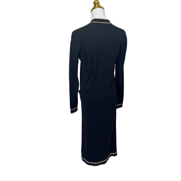 Ralph Lauren Black Long Duster Cardigan Sweater SMALL Prep Cotton Designer $245 - Picture 8 of 9